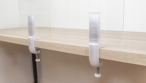 Uchwyty mocowania przegroda do PLEXI 3-4mm na BLAT DŁUGA 2 szt