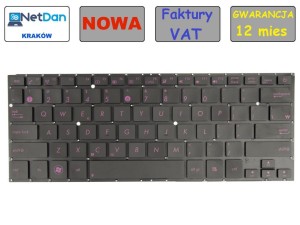 Keyboard ASUS Zen UX31 UX31A UX31E UX32A UX32VD - różowe napisy