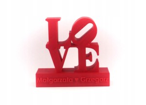 Rzeźba miłości LOVE z postumentem na WALENTYNKI